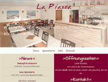 Tablet Screenshot of pizzerialapiazza.de